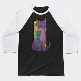 Cyber Cat Baseball T-Shirt